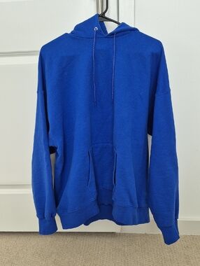 Men's Hanes Blue Sweatshirt Hoodie Size XL